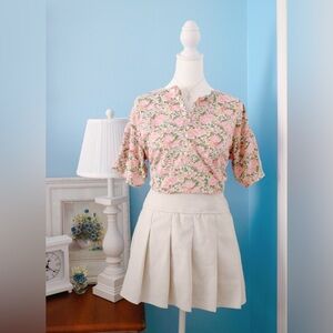 Vintage floral Henley shirt